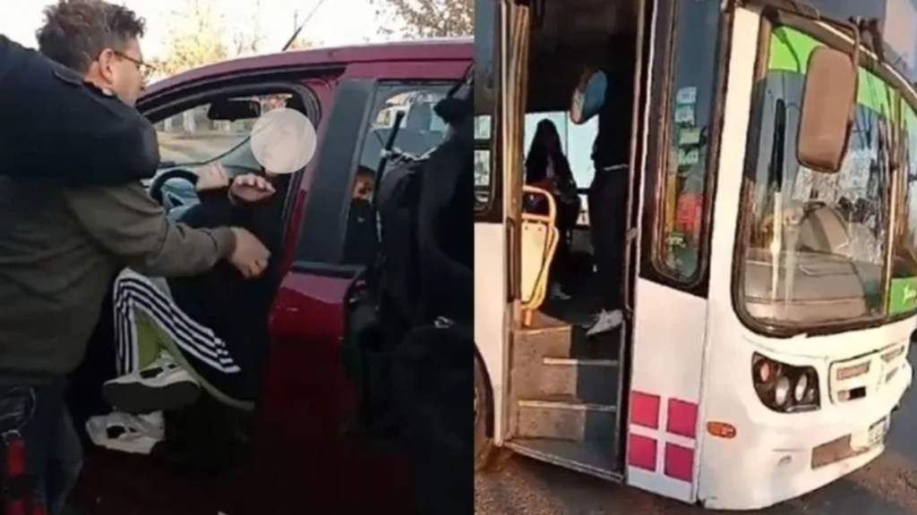Sacó el auto sin permiso, chocó contra un colectivo y su padre enloqueció: "Pendeja de mier.."